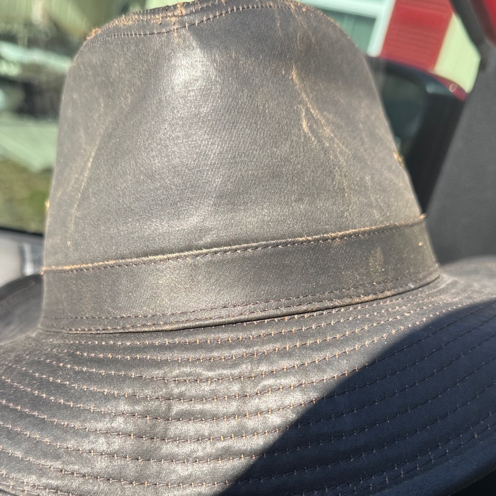 Classic Brown Fedora Hat leather unisex